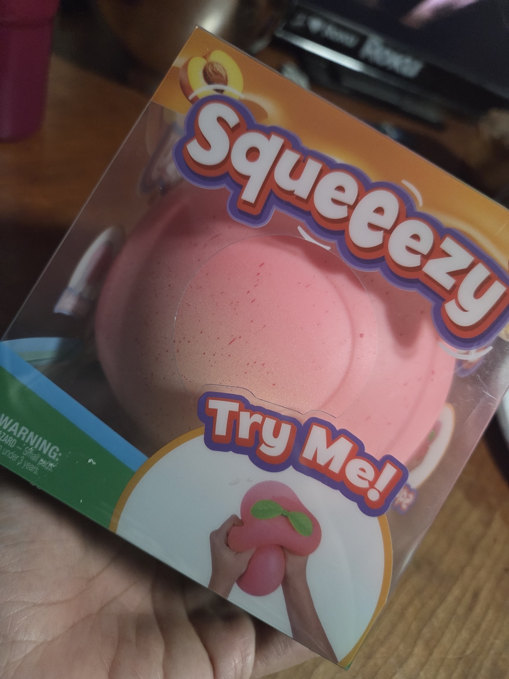 Squeezy Jumbo Peach Squishy Toy